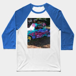 Hippie Colorful Indie Art Car Photography Baseball T-Shirt